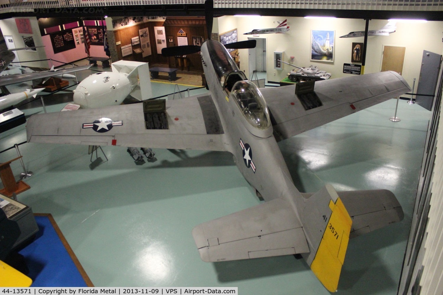 44-13571, 1944 North American P-51D Mustang C/N 109-27204, P-51D Mustang at USAF Armament Museum