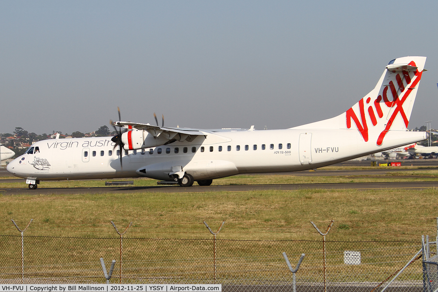VH-FVU, 2011 ATR 72-500 C/N 978, taxiing to 16L