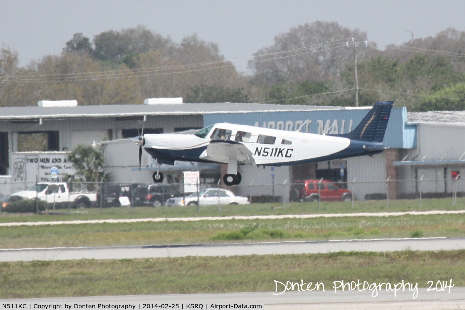 N511KC, 1980 Piper PA-32R-301 C/N 32R-8013055, Piper Saratoga (N511KC) arrives at Sarasota-Bradenton International Airport following a flight from Fort Lauderdale Executive Airport