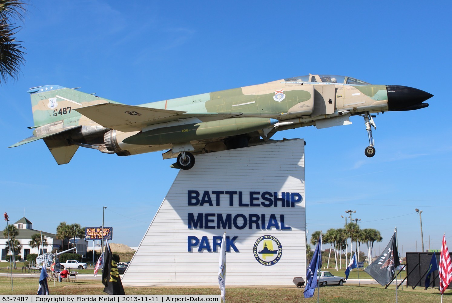 63-7487, 1963 McDonnell F-4C-18-MC Phantom II C/N 485, F-4C Phantom at Battleship Alabama Memorial