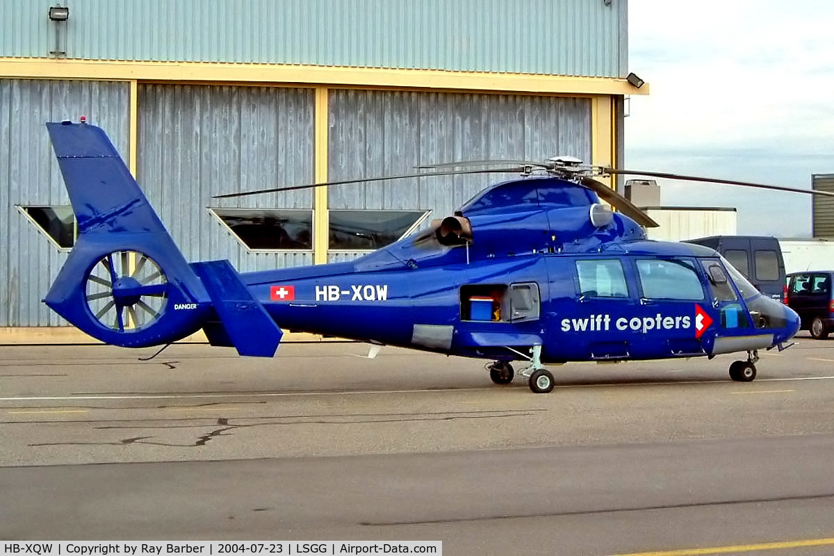 HB-XQW, 1990 Aérospatiale AS-365N-2 Dauphin C/N 6350, Aerospatiale AS.365N1 Dauphin [6350] (Swift Copters) Geneva~HB 23/07/2004
