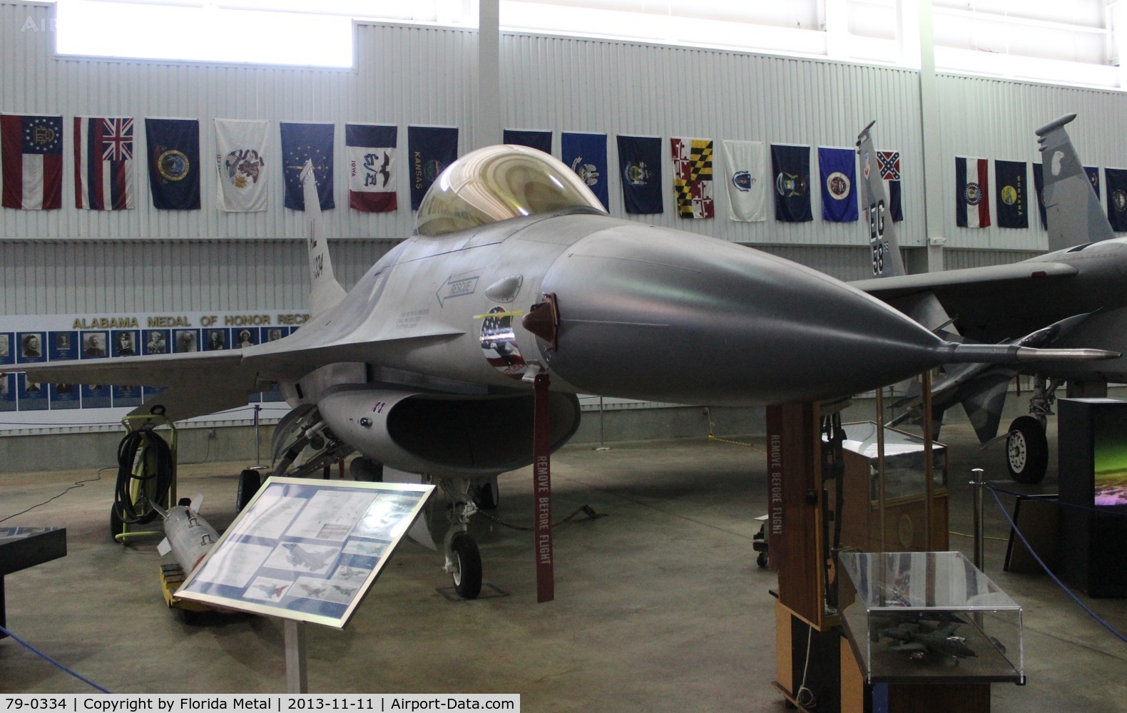 79-0334, 1979 General Dynamics F-16A Fighting Falcon C/N 61-119, F-16A at Battleship Alabama Museum