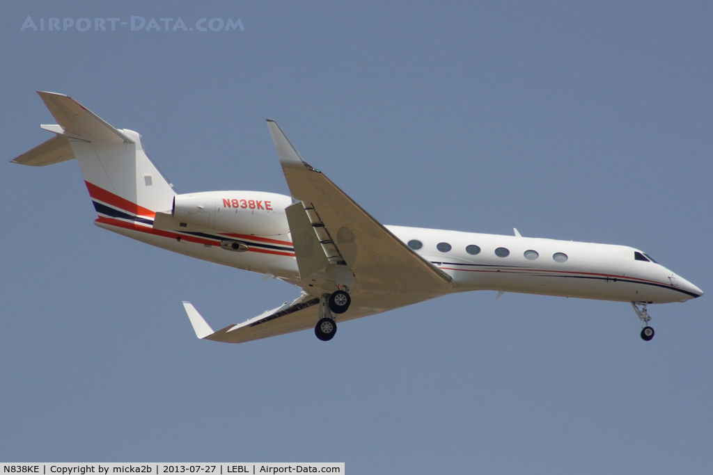 N838KE, 2013 Gulfstream Aerospace V-SP G550 C/N 5398, Landing