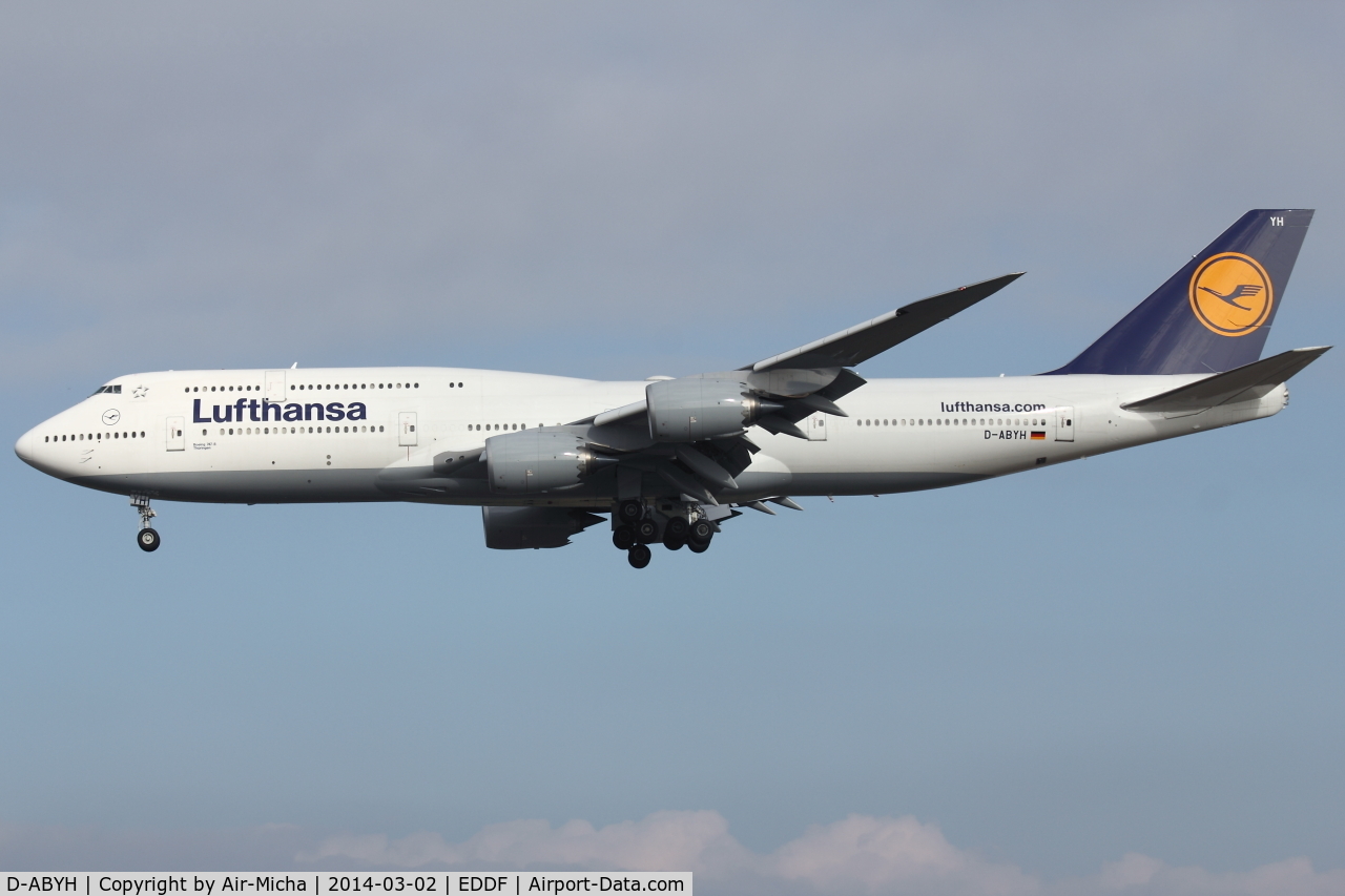 D-ABYH, 2013 Boeing 747-830 C/N 37832, Lufthansa