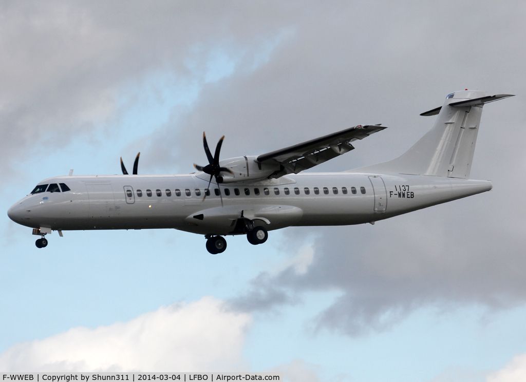 F-WWEB, 2014 ATR 72-600 (72-212A) C/N 1137, C/n 1137 - For Mann Yadanarbon Airlines as XY-AJP