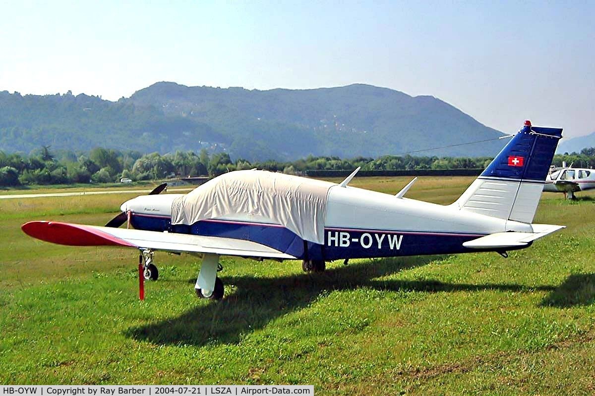 HB-OYW, 1967 Piper PA-28R-180 Cherokee Arrow C/N 28R-30100, Piper PA-28R-180 Cherokee Arrow [28R-30100] Lugano~HB 21/07/2004