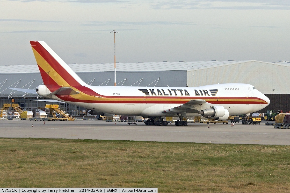 N715CK, 1982 Boeing 747-209B C/N 22447, Kalitta Air B747 at East Midlands