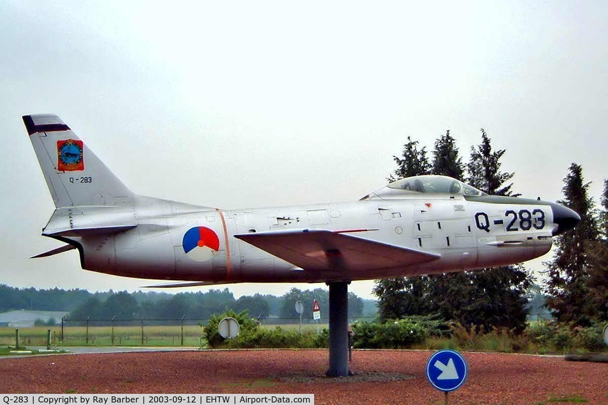 Q-283, 1955 North American F-86K Sabre C/N 213-53, North American F-86K Sabre [213-53] (Royal Netherlands Air Force) Twente~PH 12/09/2003