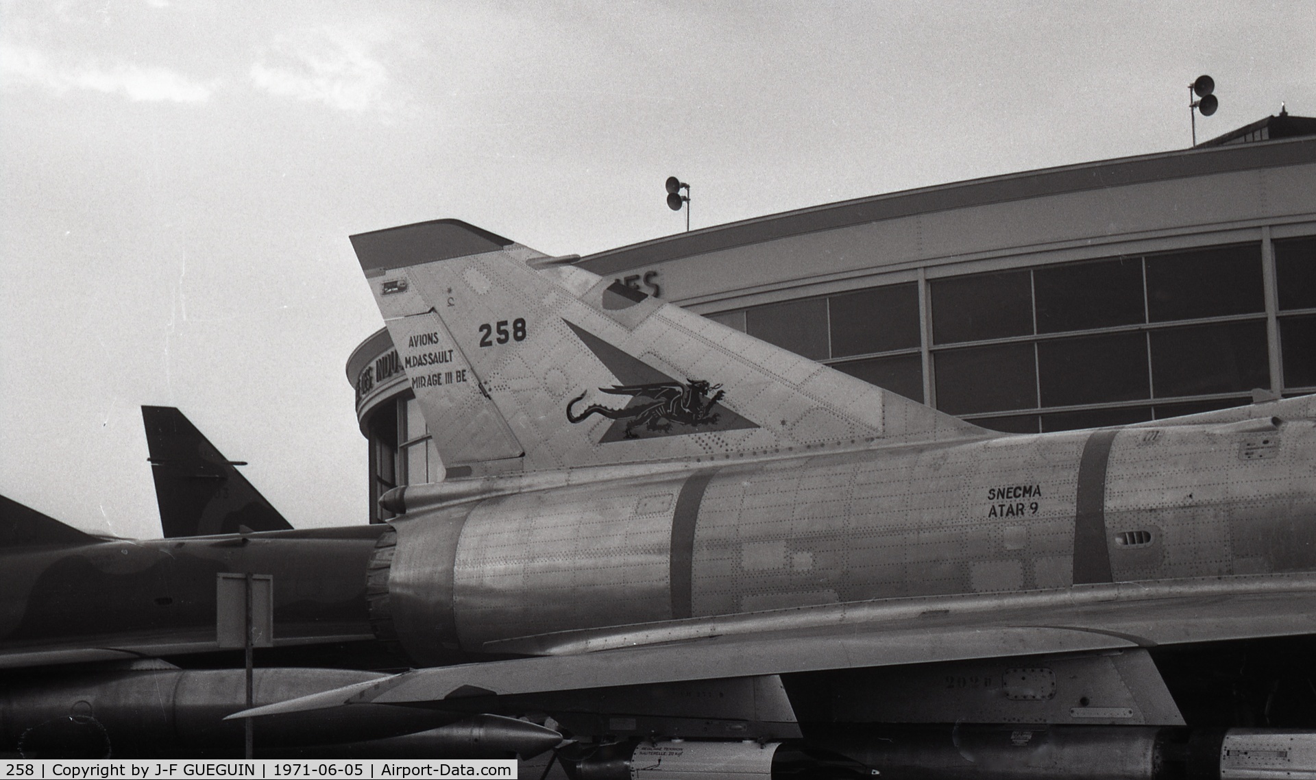 258, Dassault Mirage IIIBE C/N 258, On display at 1971 Paris-Le Bourget Airshow (ECT 2/2 