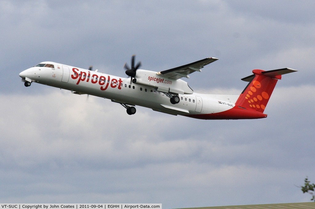 VT-SUC, 2011 De Havilland Canada DHC-8Q-402NG Dash 8 C/N 4377, Departing to Malta on next stage of delivery