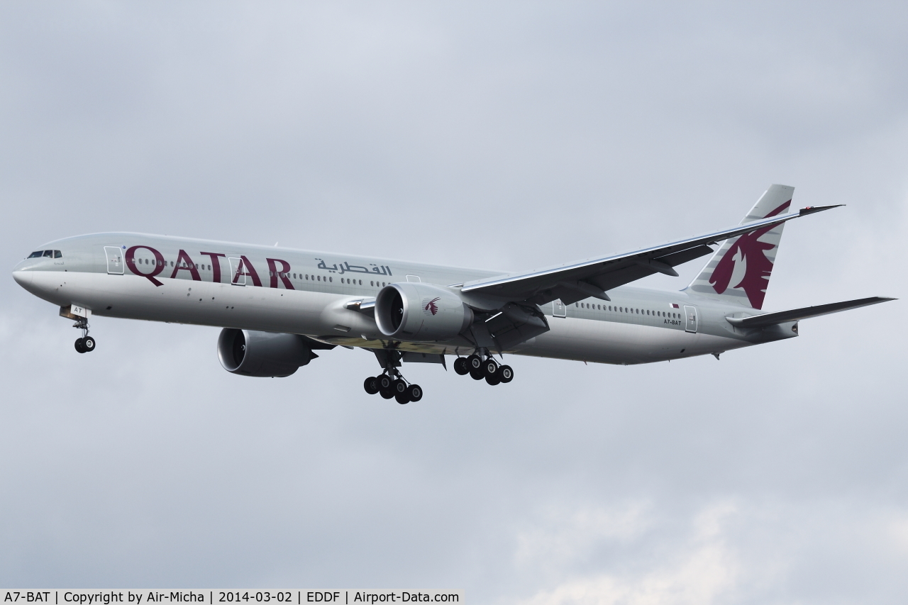 A7-BAT, 2012 Boeing 777-3DZ/ER C/N 41738, Qatar Airways
