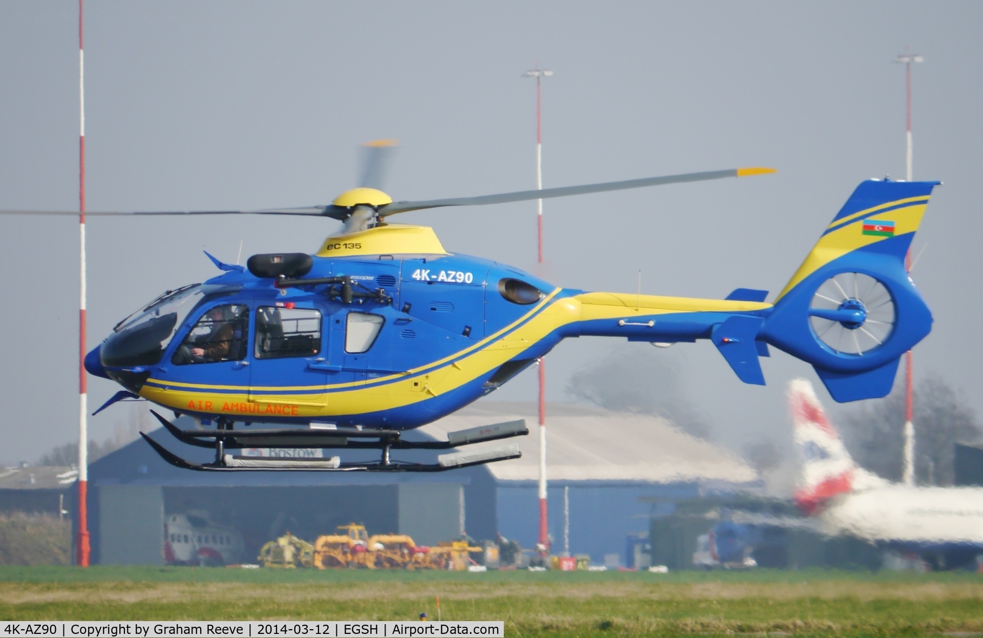 4K-AZ90, 2011 Eurocopter EC-135T-2+ C/N 1010, An unusual visitor for Norwich.