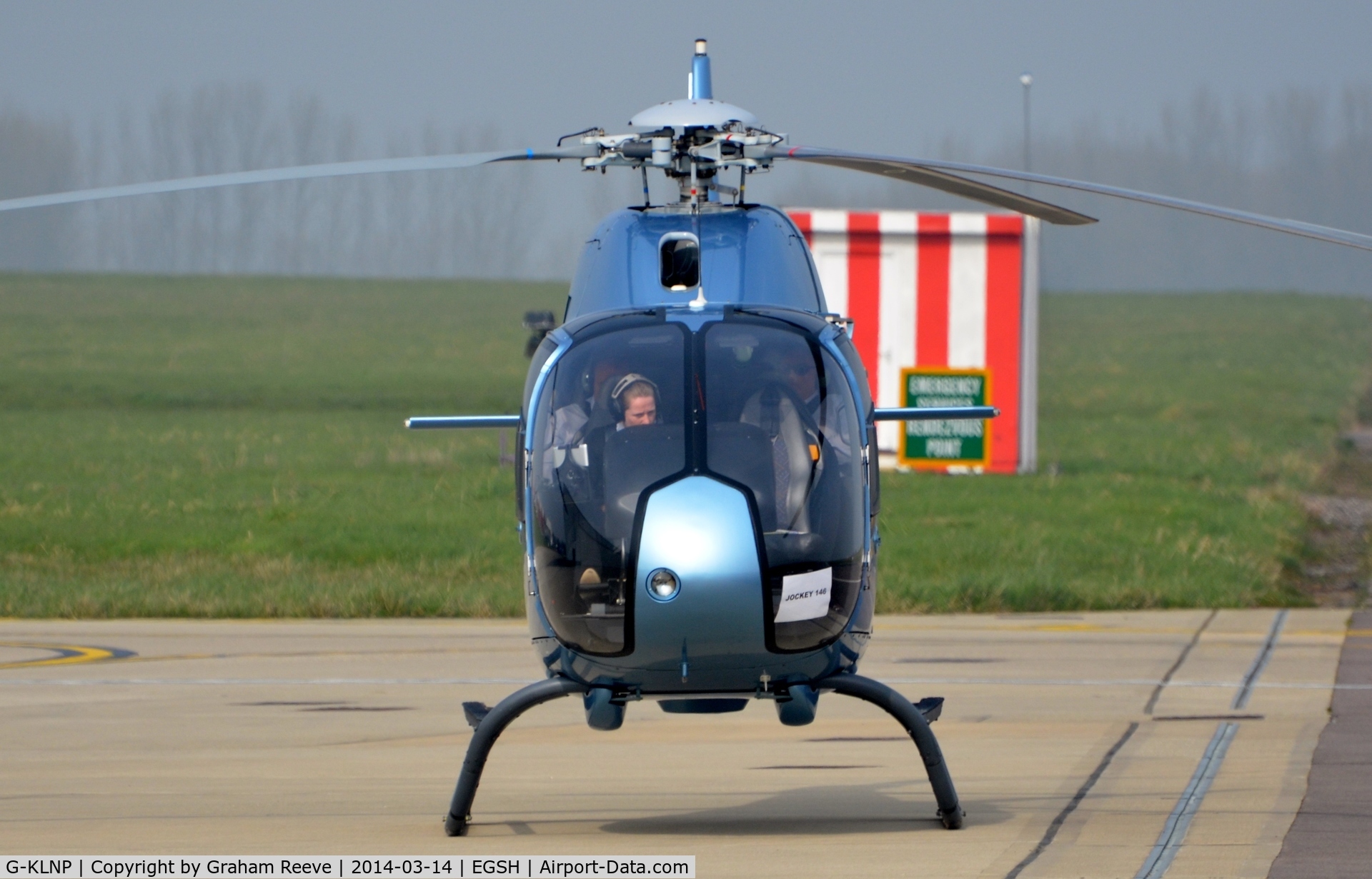 G-KLNP, 2007 Eurocopter EC-120B Colibri C/N 1492, Parked out side Saxon at Norwich.