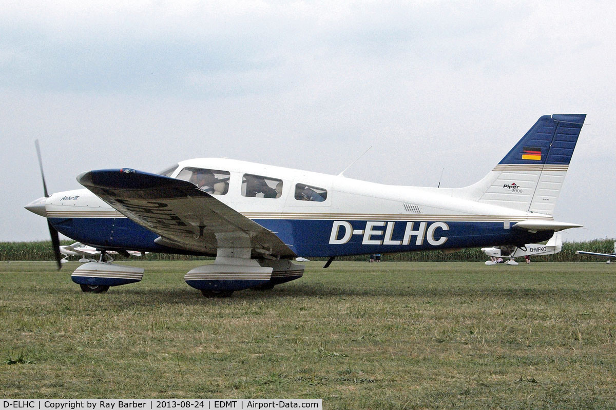 D-ELHC, 2000 Piper PA-28-181 Archer III C/N 2843356, Piper PA-28-181 Archer III [2843356] Tannheim~D 24/08/2013