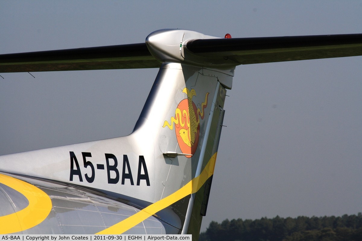 A5-BAA, 2008 Pilatus PC-12/47 C/N 885, Bhutan Airlines logos
