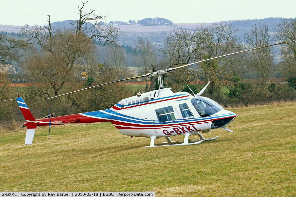 G-BXKL, 1980 Bell 206B JetRanger II C/N 3006, Bell 206B-3 Jet Ranger III [3006] Cheltenham Racecourse~G 18/03/2010