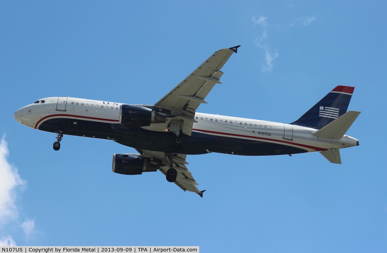 N107US, 1999 Airbus A320-214 C/N 1052, US Airways A320