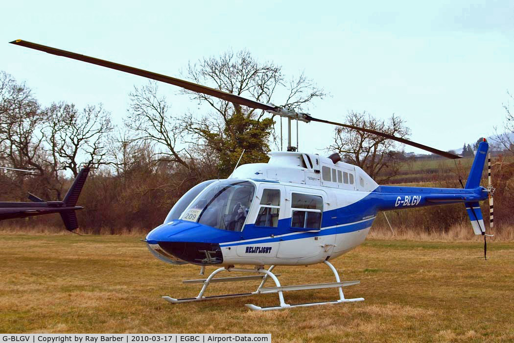 G-BLGV, 1973 Bell 206B JetRanger II C/N 982, Bell 206B2 Jet Ranger II [982] (Heliflight) Cheltenham Racecourse~G 17/03/2010