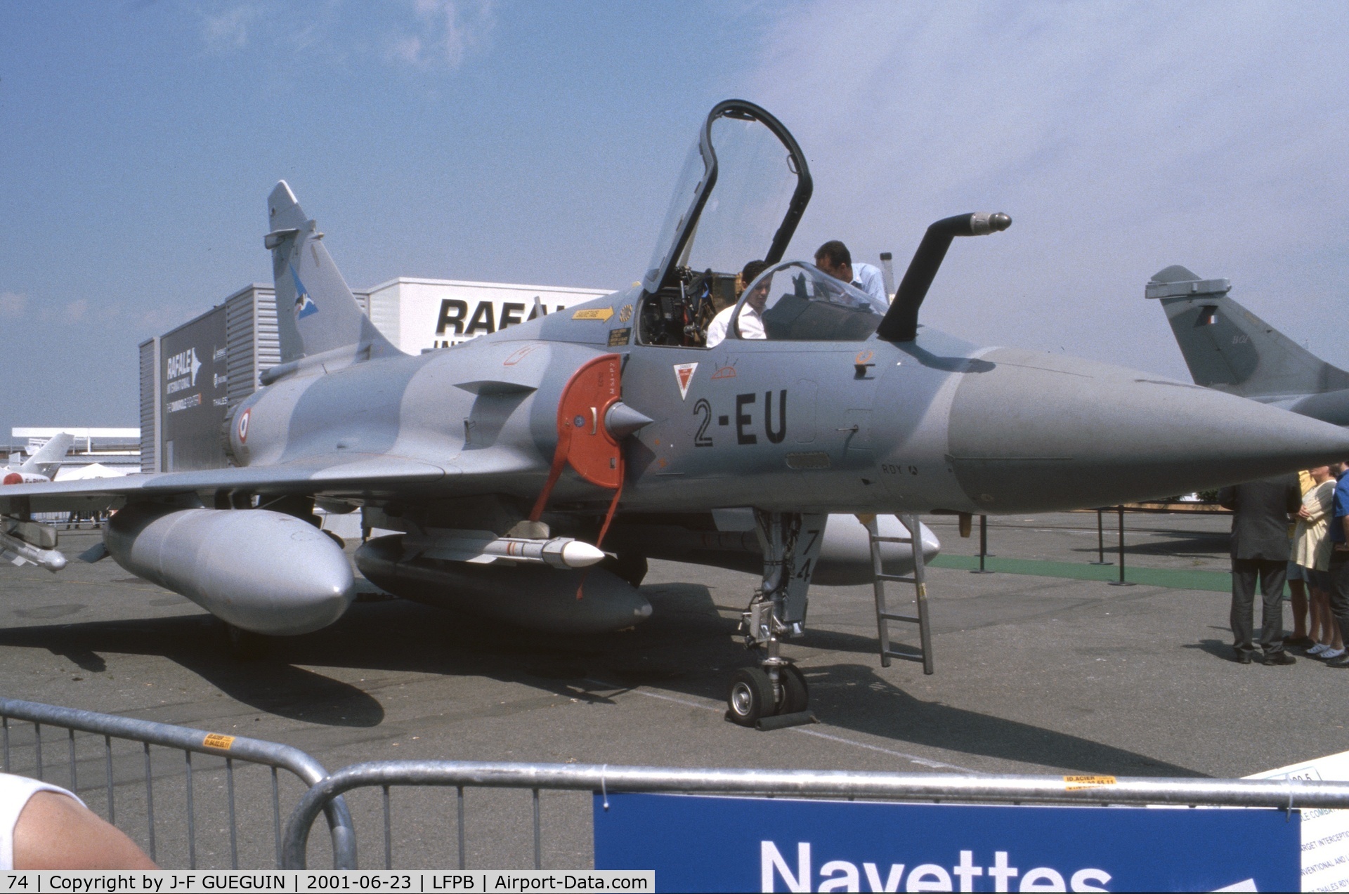 74, Dassault Mirage 2000-5F C/N 313, On display at 2001 Paris-Le Bourget airshow.