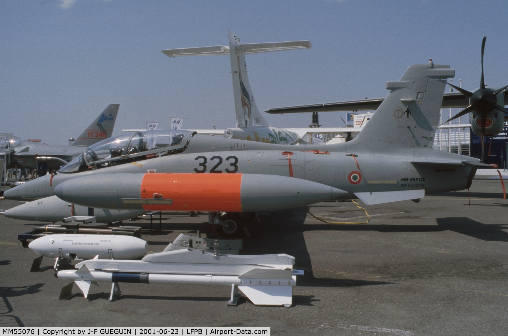 MM55076, Aermacchi MB-339CD C/N 6880/208/CD015, On display at 2001 Paris-Le Bourget airshow.