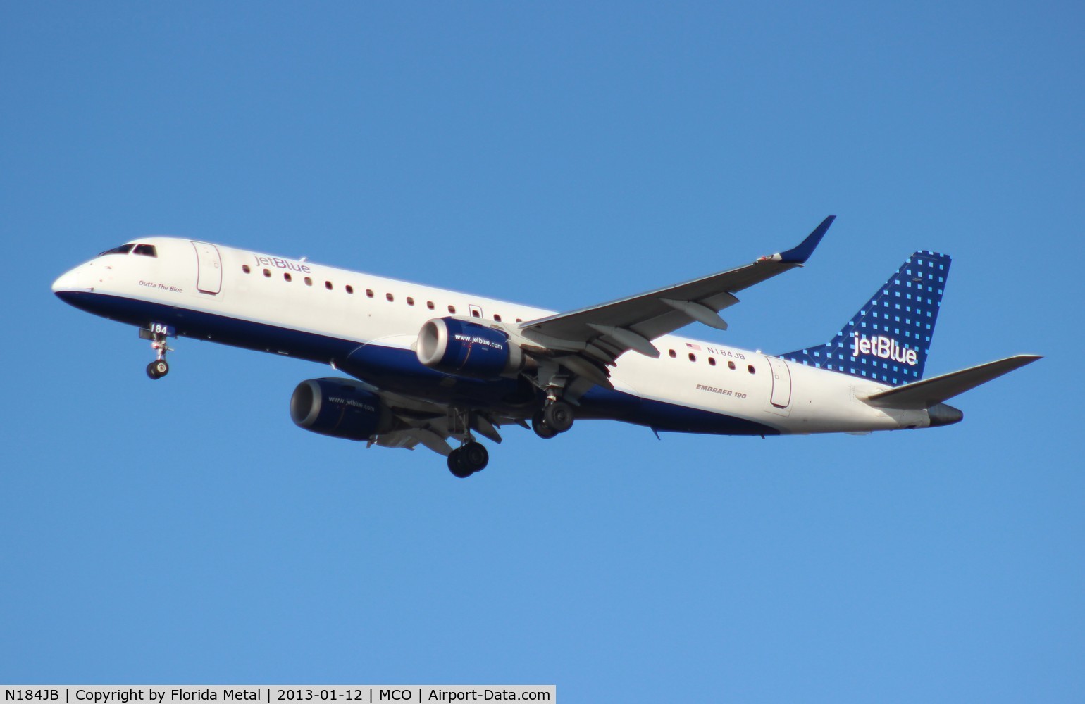 N184JB, 2005 Embraer 190AR (ERJ-190-100IGW) C/N 19000008, Jet Blue E190