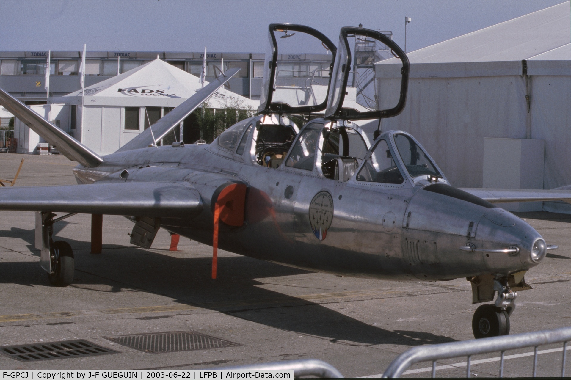F-GPCJ, 1962 Fouga CM-170R Magister C/N 369, On display at 2003 Paris-Le Bourget airshow.
