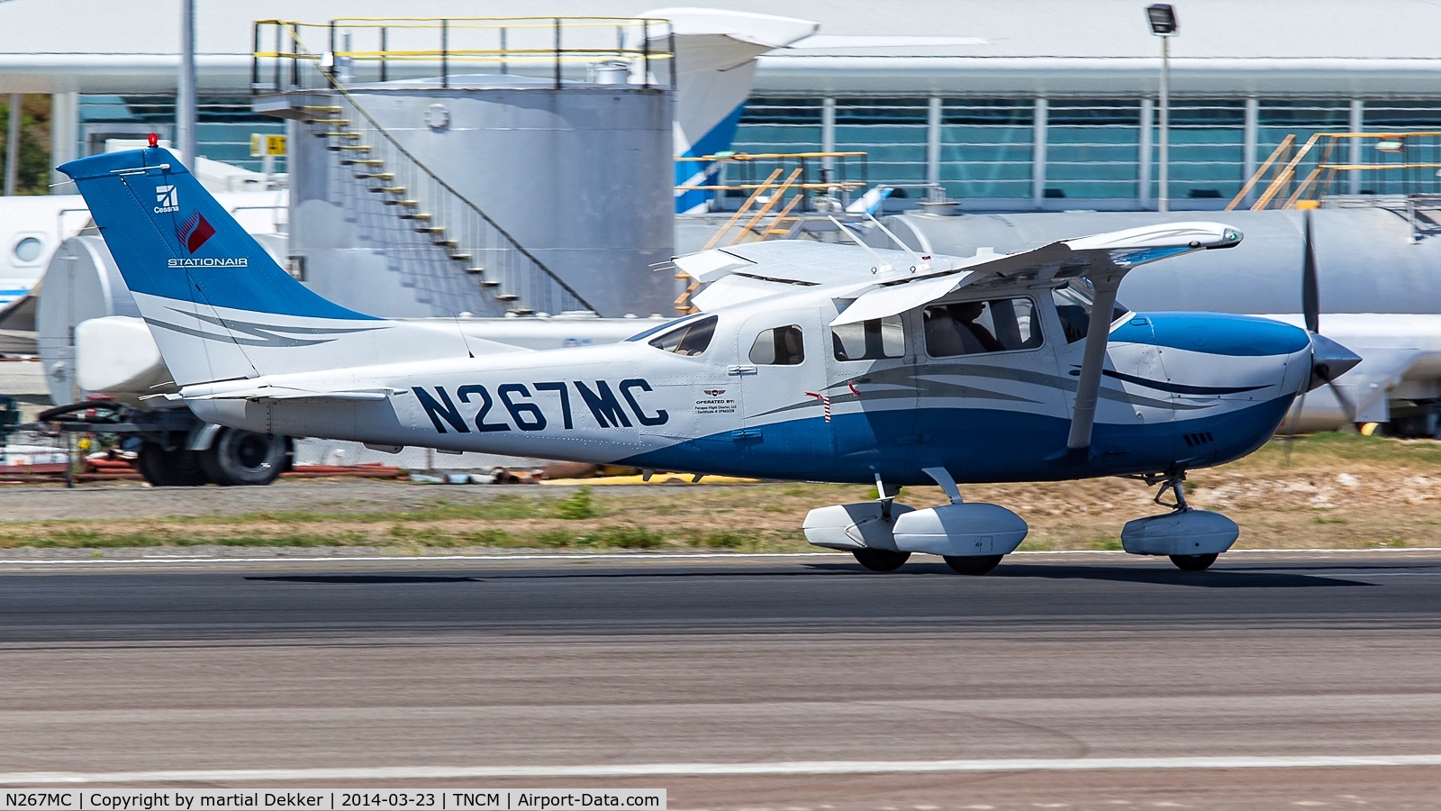 N267MC, 2006 Cessna 206H Stationair C/N 20608267, Landing to SXM