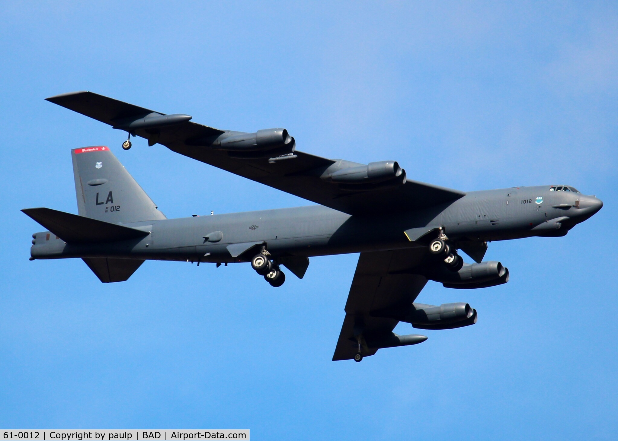 61-0012, 1961 Boeing B-52H Stratofortress C/N 464439, At Barksdale Air Force Base.