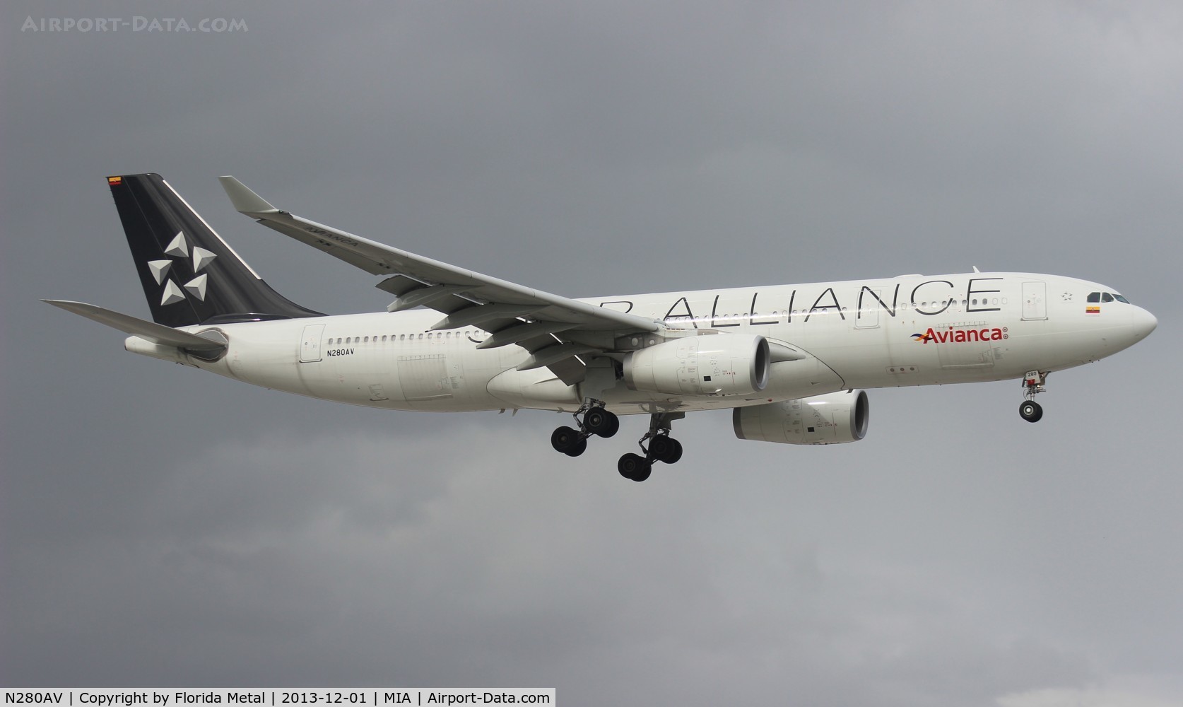 N280AV, 2013 Airbus A330-243 C/N 1400, Avianca A330 Star Alliance