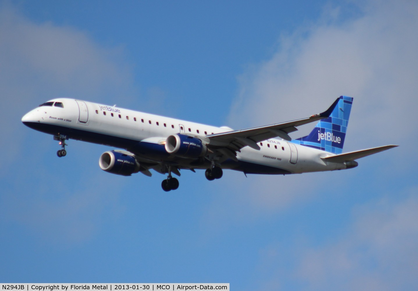 N294JB, 2008 Embraer ERJ-190-100 IGW 190AR C/N 19000185, Jet Blue E190