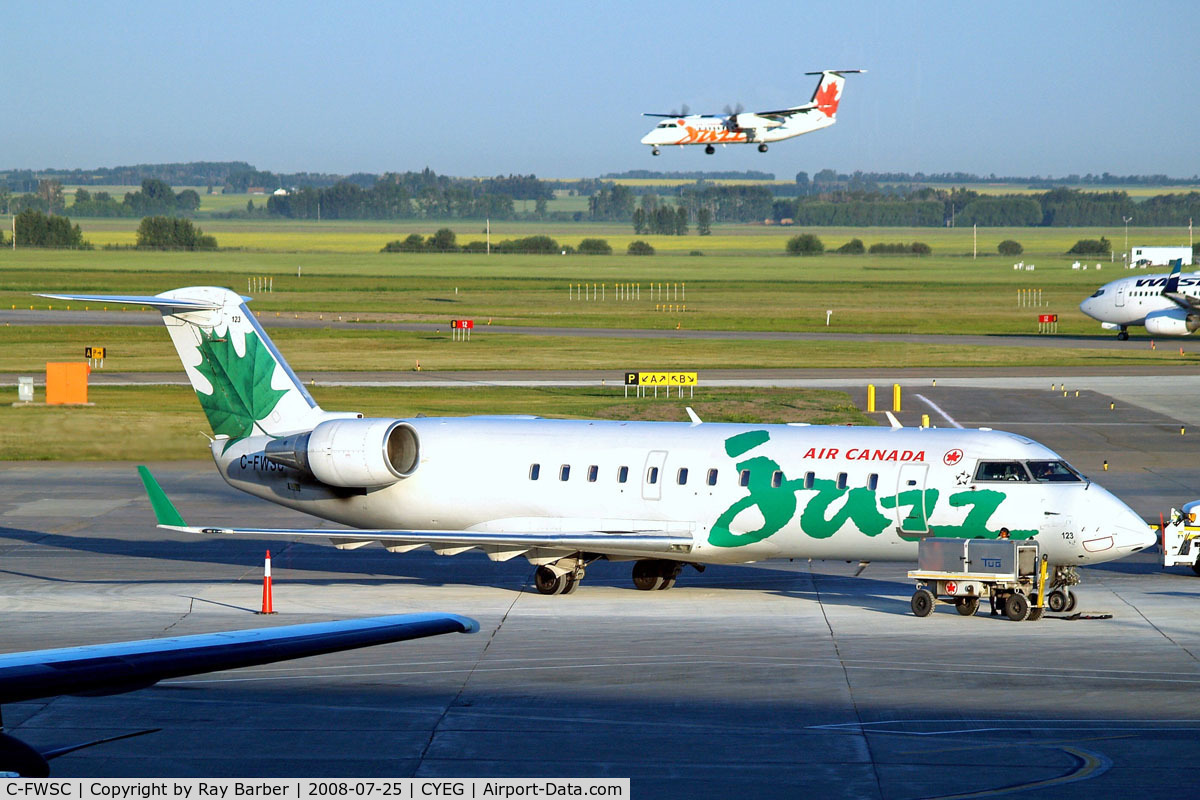 C-FWSC, 1996 Canadair CRJ-100ER (CL-600-2B19) C/N 7120, Canadair CRJ-100ER [7120] (Air Canada Jazz) Edmonton-International~C 25/07/2008