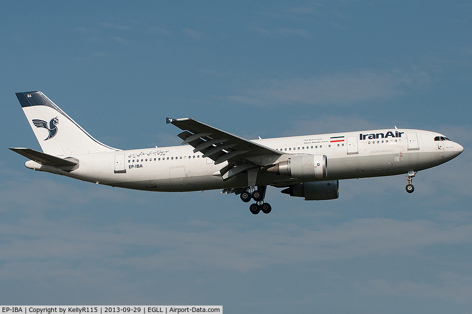 EP-IBA, 1993 Airbus A300B4-605R C/N 723, London Heathrow - Iran Air