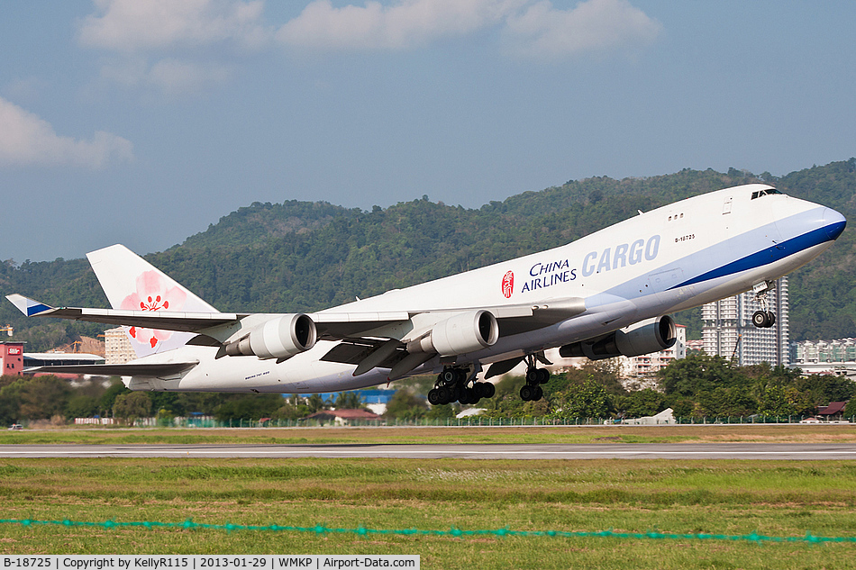 B-18725, 2007 Boeing 747-409F/SCD C/N 30771, Penang International - China Airlines Cargo