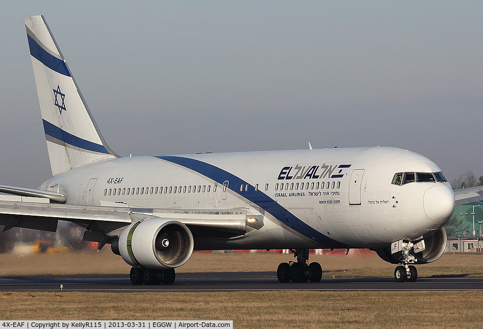 4X-EAF, 1990 Boeing 767-27E/ER C/N 24854, London Luton - El Al Israel Airlines