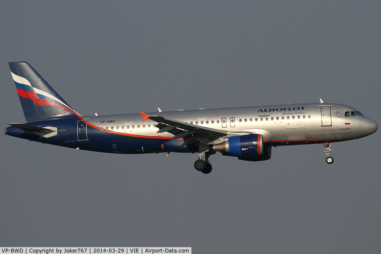 VP-BWD, 2003 Airbus A320-214 C/N 2116, Aeroflot