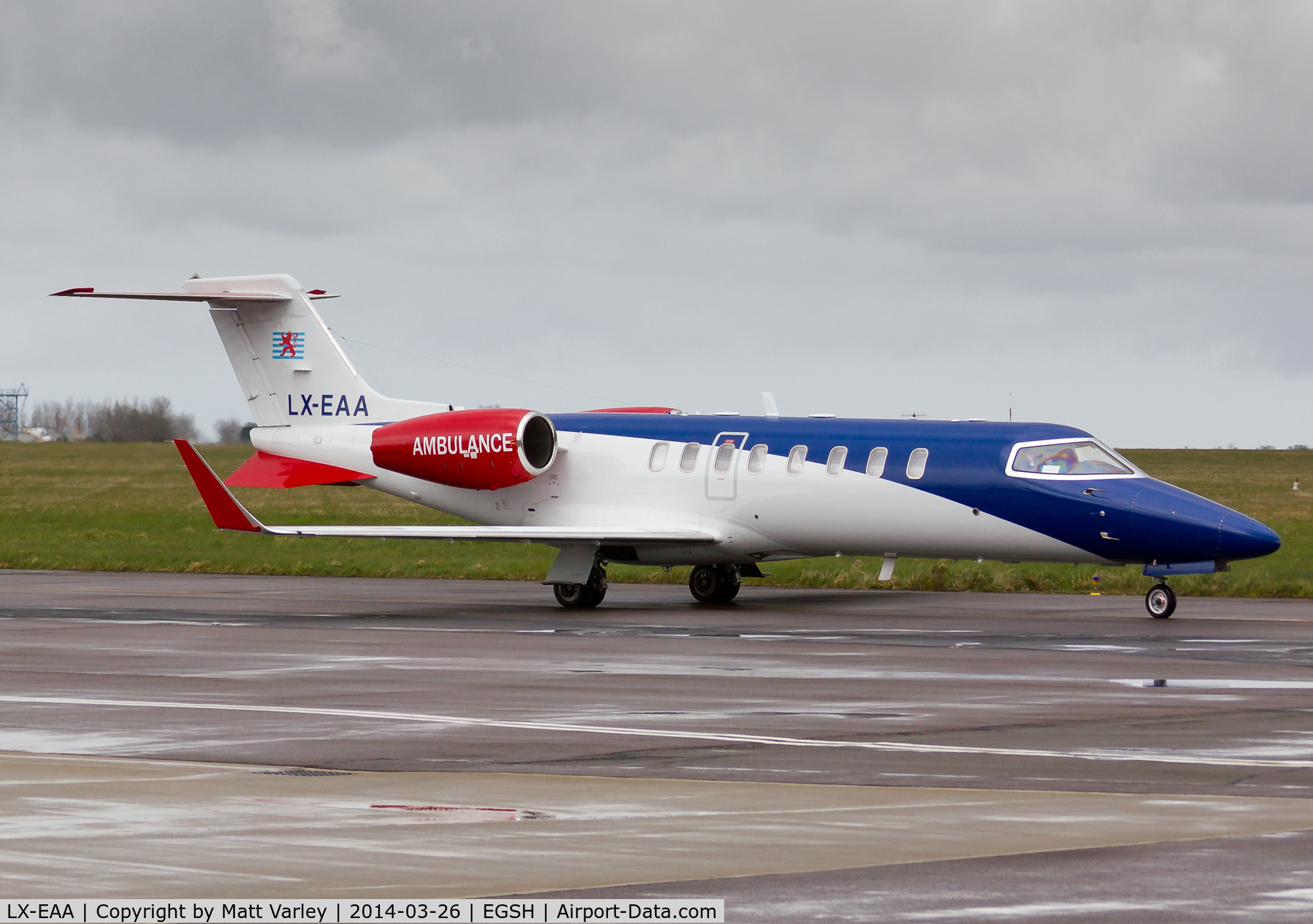 LX-EAA, 2006 Learjet 45 C/N 321, Taxiing to the SaxonAir ramp in some challenging conditions :)