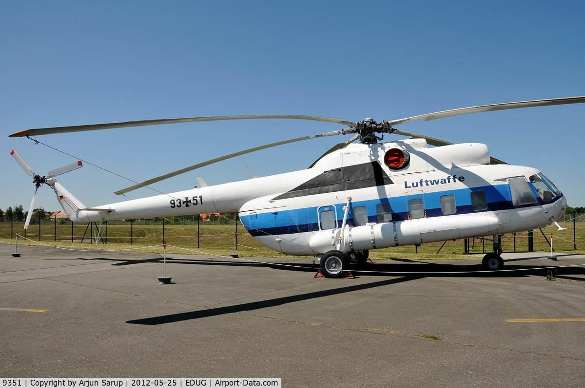 9351, Mil Mi-8S C/N 105104, On display at the Luftwaffenmuseum.