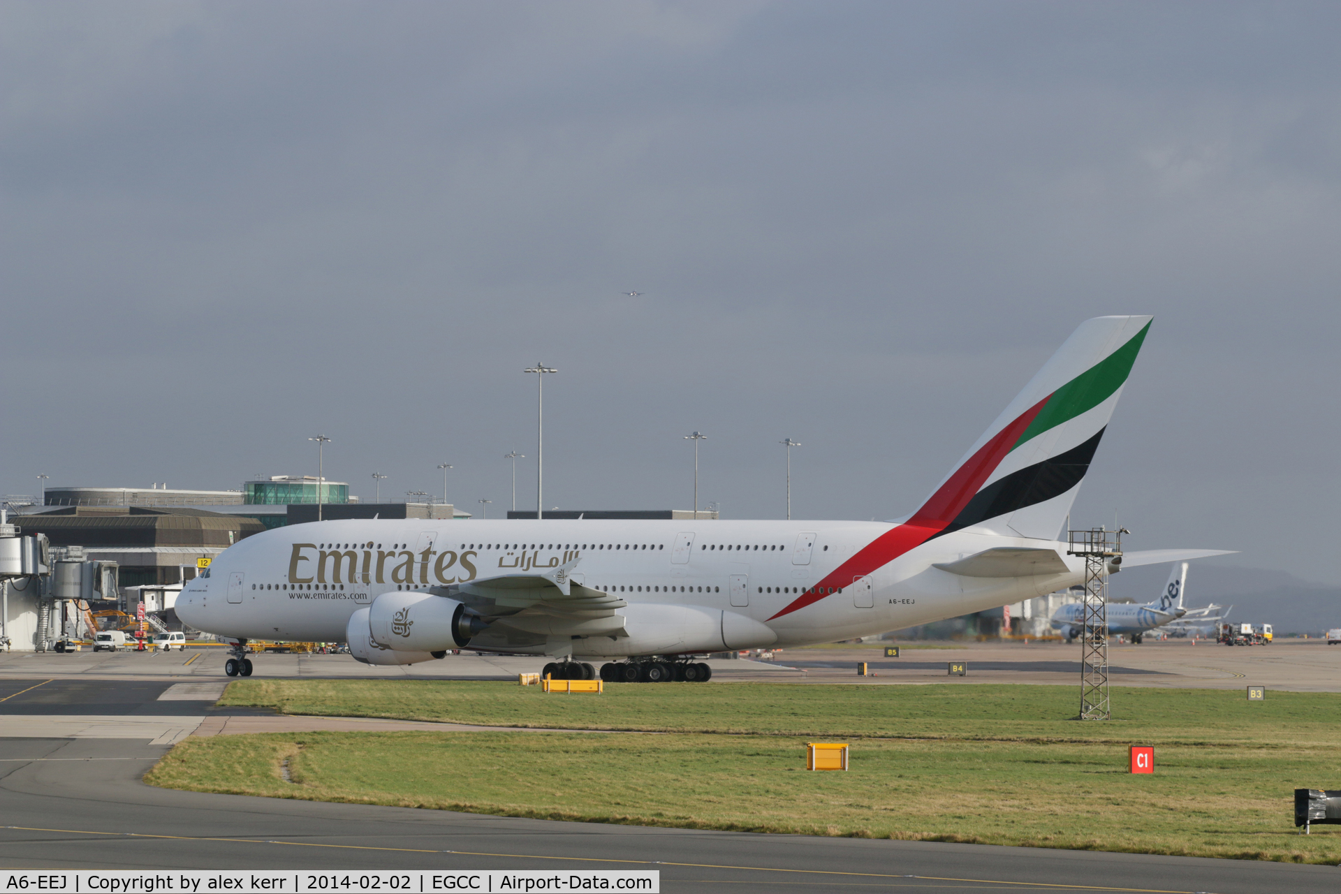 A6-EEJ, 2013 Airbus A380-861 C/N 127, taken at manchester airport