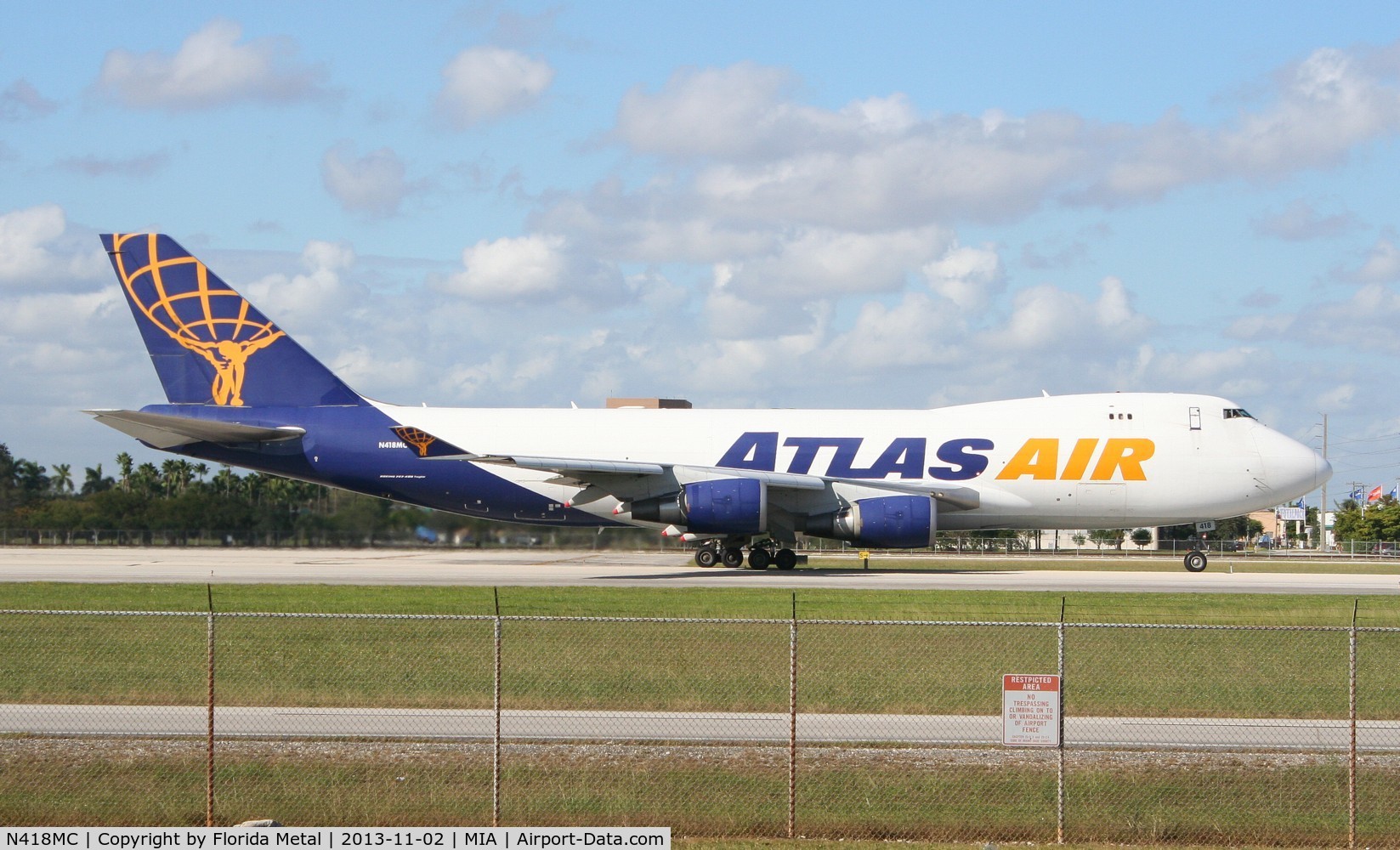 N418MC, 2002 Boeing 747-47UF C/N 32840, Atlas 747-400