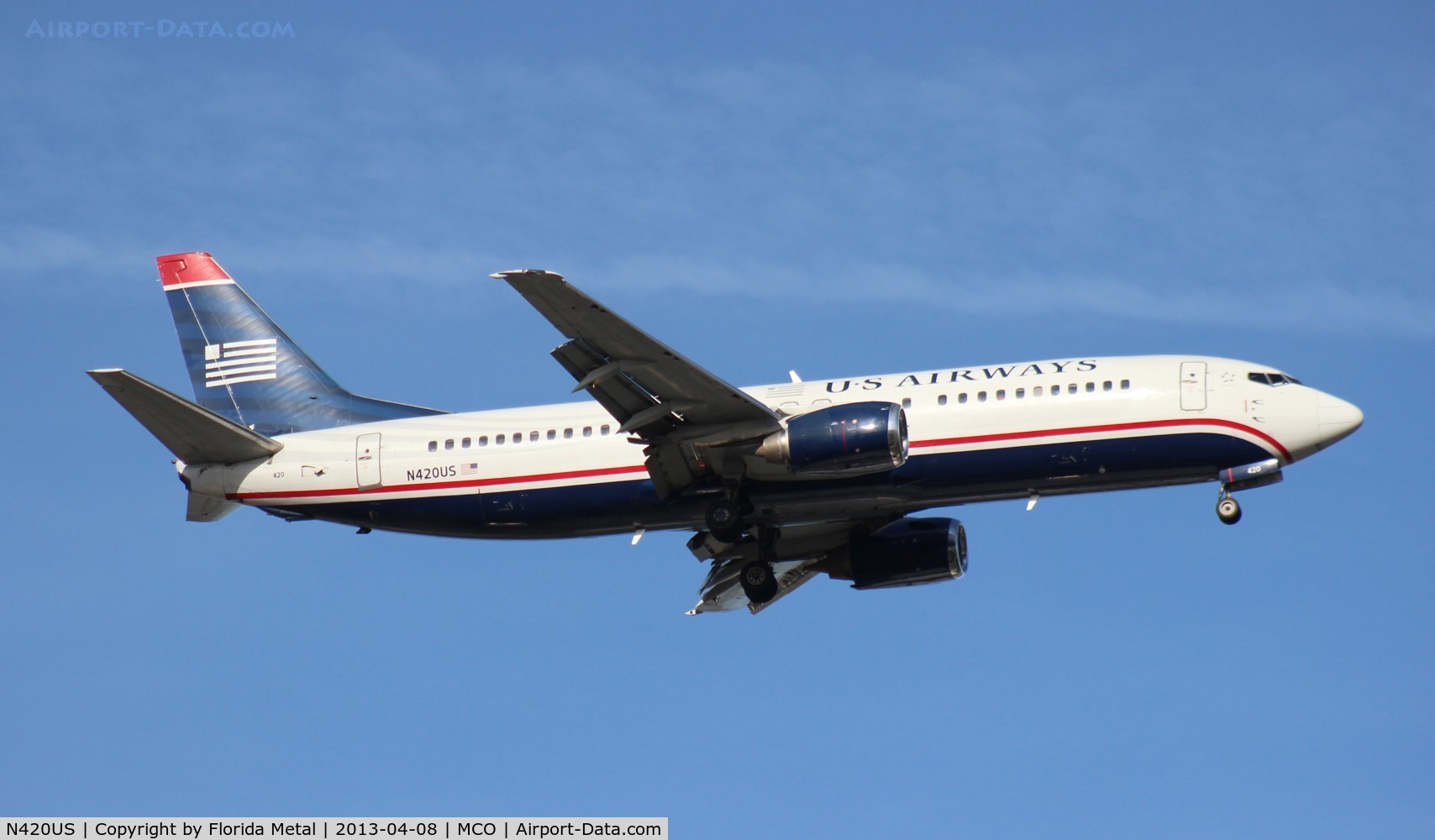 N420US, 1989 Boeing 737-401 C/N 23987, US Airways 737-400