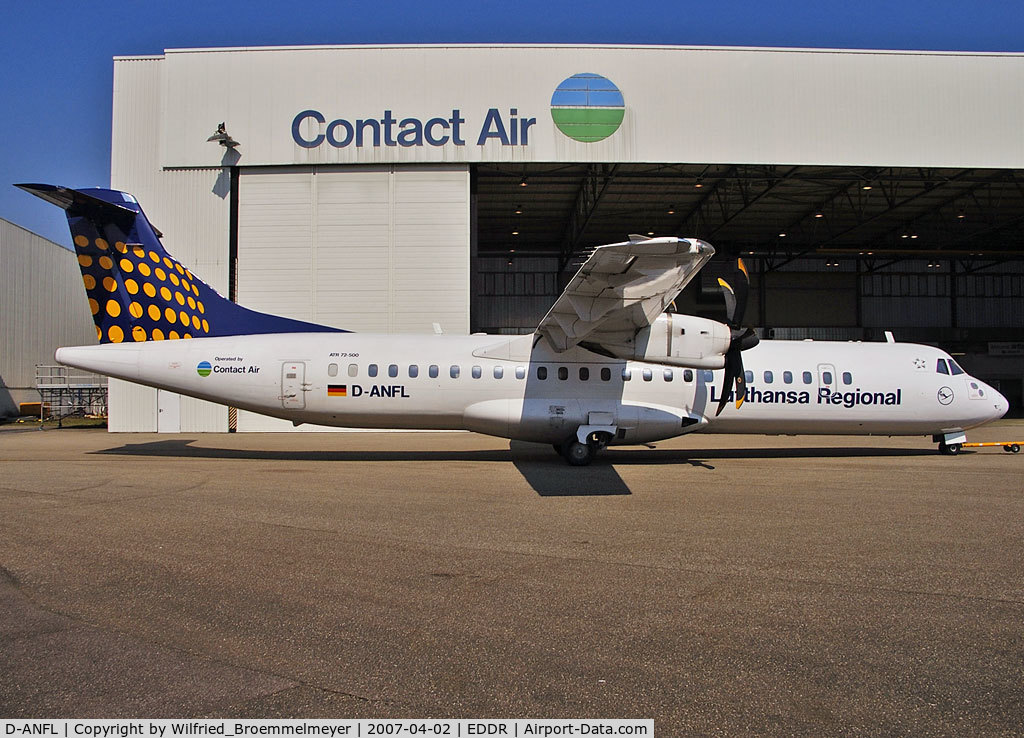 D-ANFL, 2001 ATR 72-212A C/N 668, Contact Air (Lufthansa Regional) / Coming to maintenance