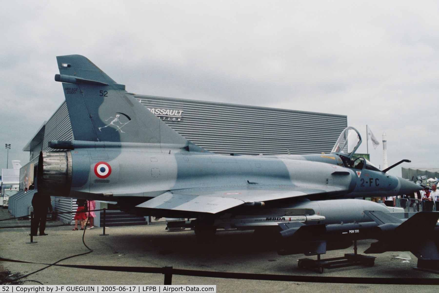52, Dassault Mirage 2000-5F C/N 240, On display at Paris-Le Bourget 2005 airshow, with code 2-FC in EC 02.002 