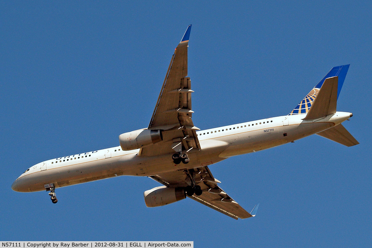 N57111, 1994 Boeing 757-224 C/N 27301, Boeing 757-224ET [27301] (United Airlines) Home~G 31/08/2012. On approach 27R.