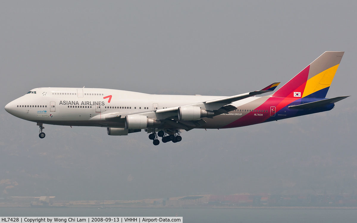 HL7428, 1998 Boeing 747-48E C/N 28552, Asiana Airlines