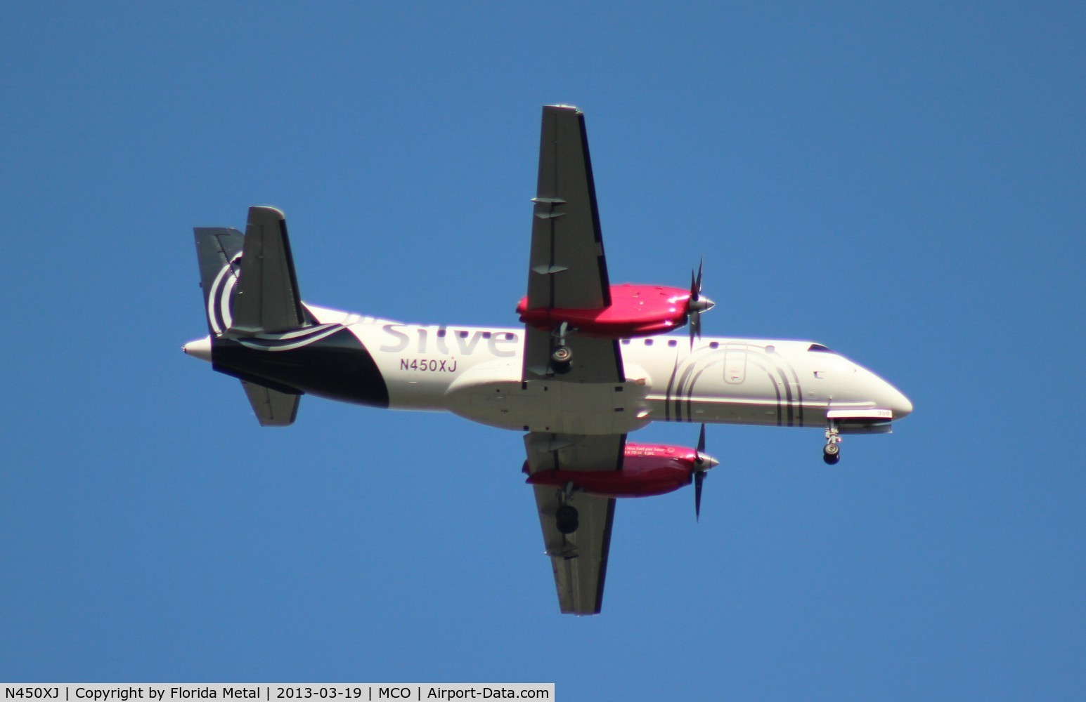 N450XJ, 1998 Saab 340B+ C/N 340B-450, Silver Saab 340B