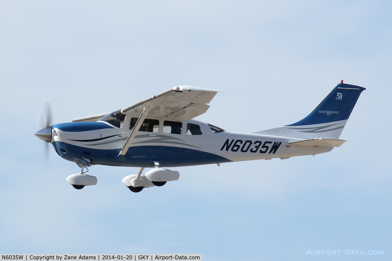 N6035W, 2006 Cessna T206H Turbo Stationair C/N T20608635, Departing Arlington Municipal