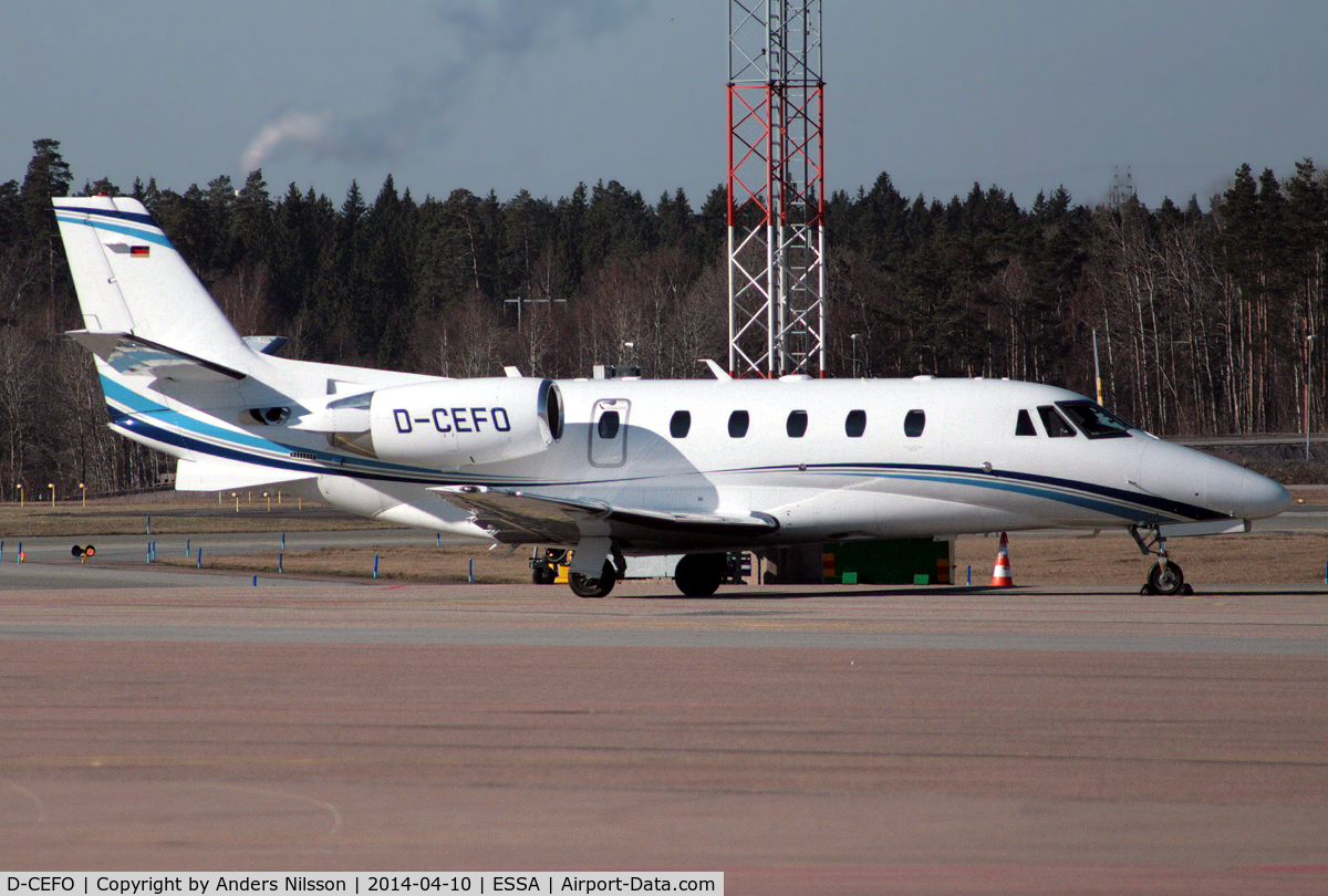 D-CEFO, 2011 Cessna 560XL Citation Excel XLS+ C/N 560-6082, Parked at ramp S.