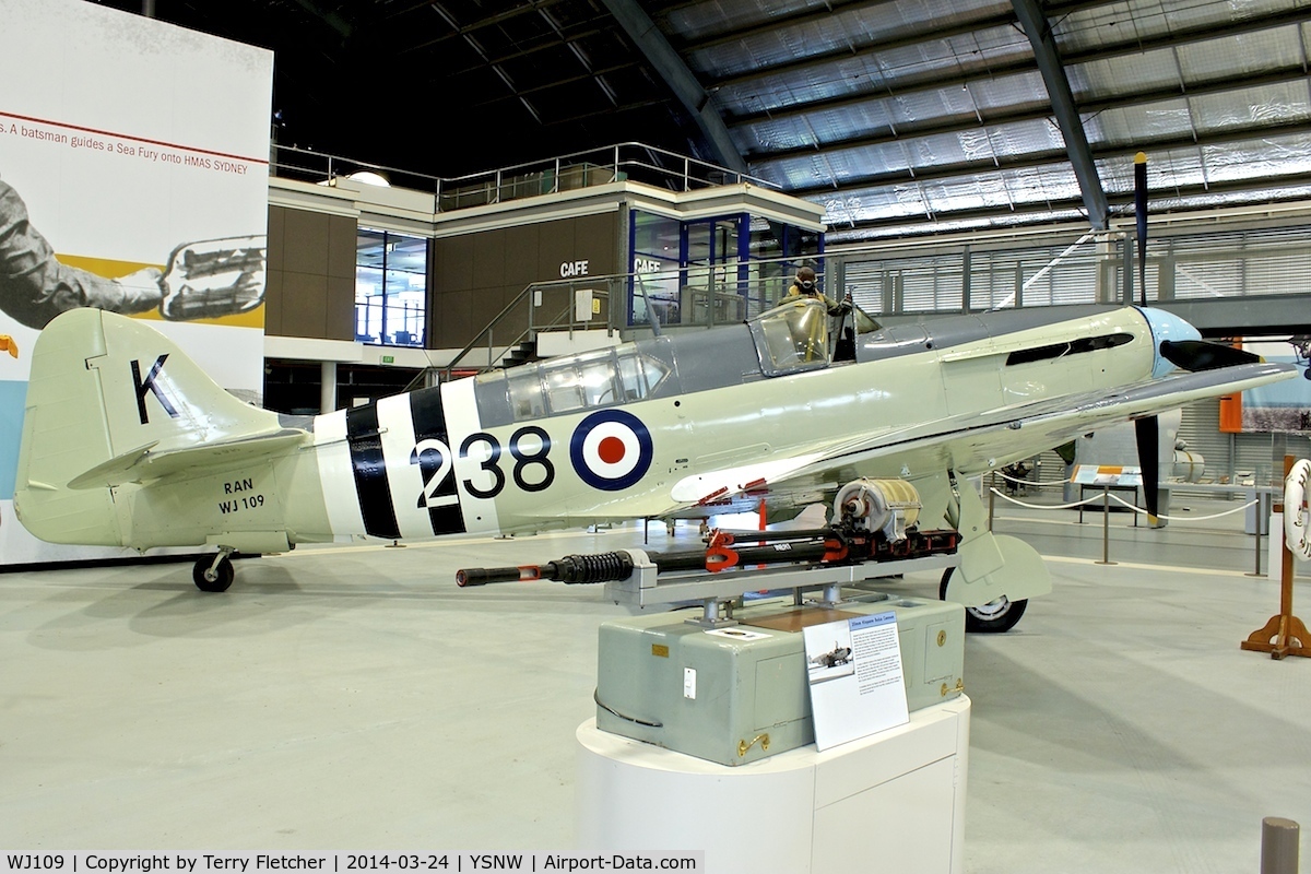 WJ109, Fairey Firefly AS.6 C/N F.8813, Displayed at the  Australian Fleet Air Arm Museum,  a military aerospace museum located at the naval air station HMAS Albatross, near Nowra, New South Wales
