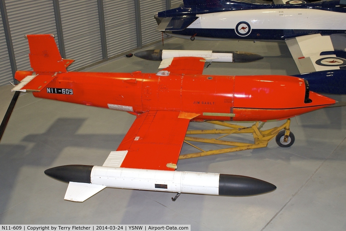 N11-609, GAF Jindivik Mk.203B C/N 9, Displayed at the  Australian Fleet Air Arm Museum,  a military aerospace museum located at the naval air station HMAS Albatross, near Nowra, New South Wales