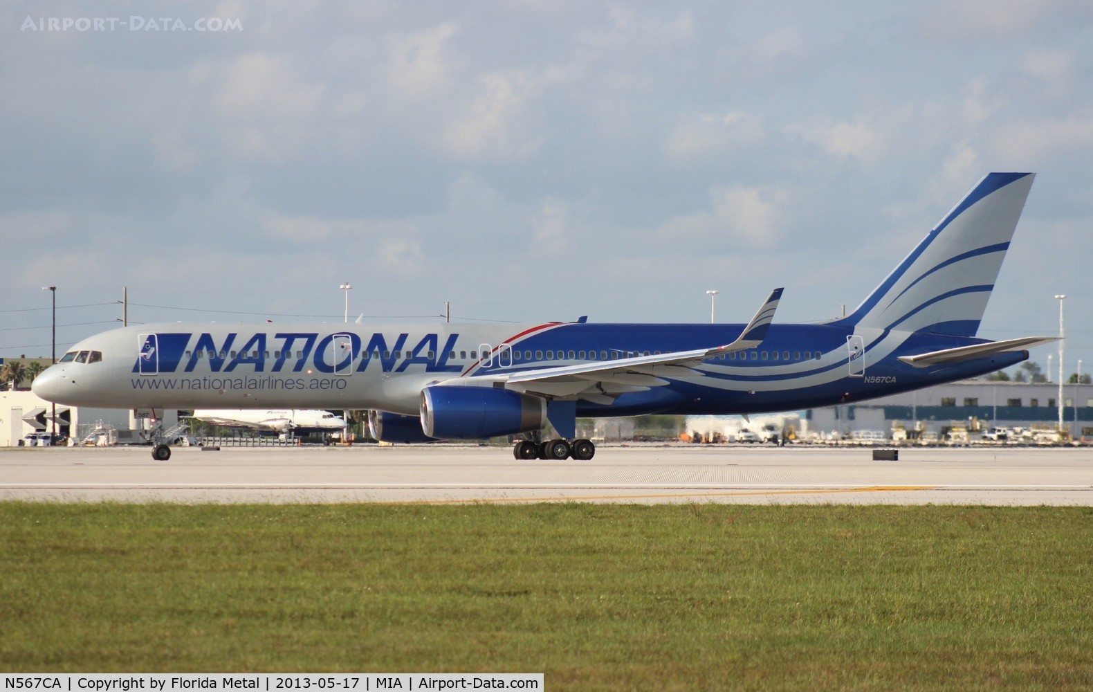 N567CA, 1991 Boeing 757-223 C/N 24608, Ex American Airlines 757 now with National Airlines